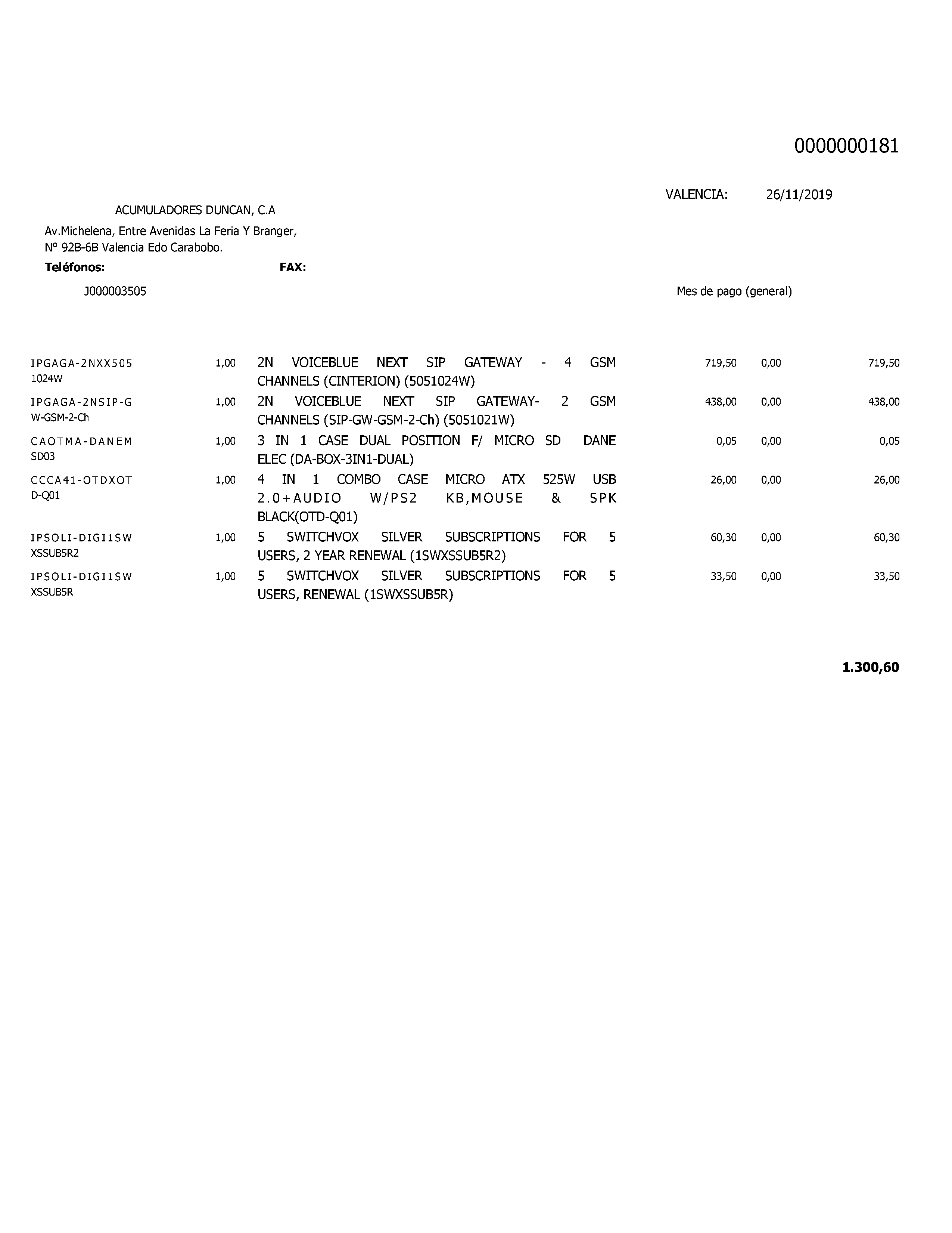 Órdenes de Compras
