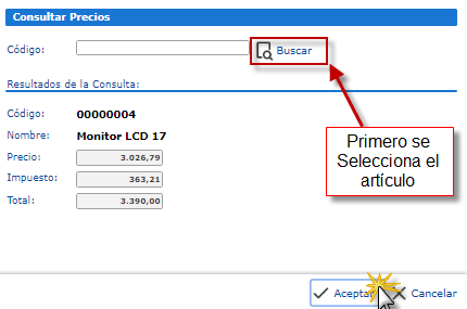 Función F2-Consultar.