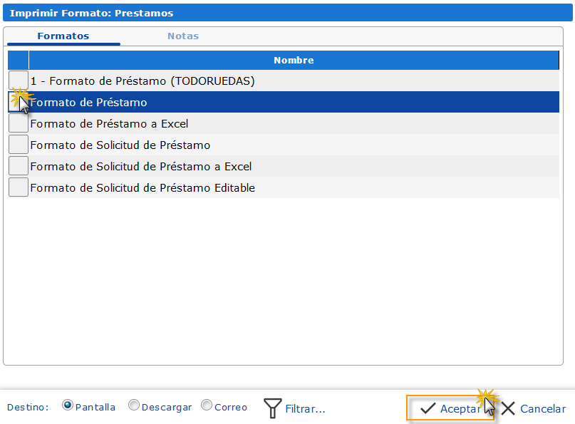 Formatos de Prestamos